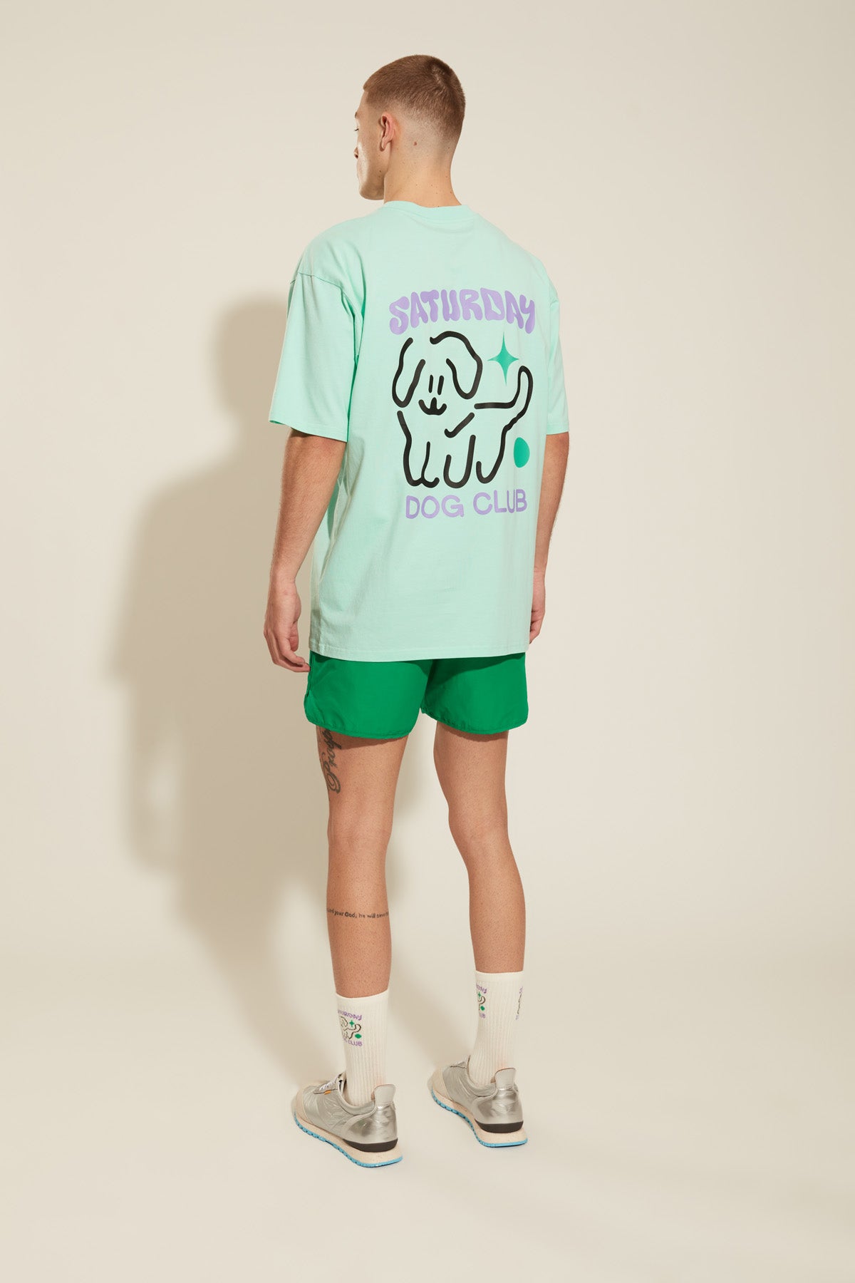 Teal Green "Saturday Dog Club" T-shirt